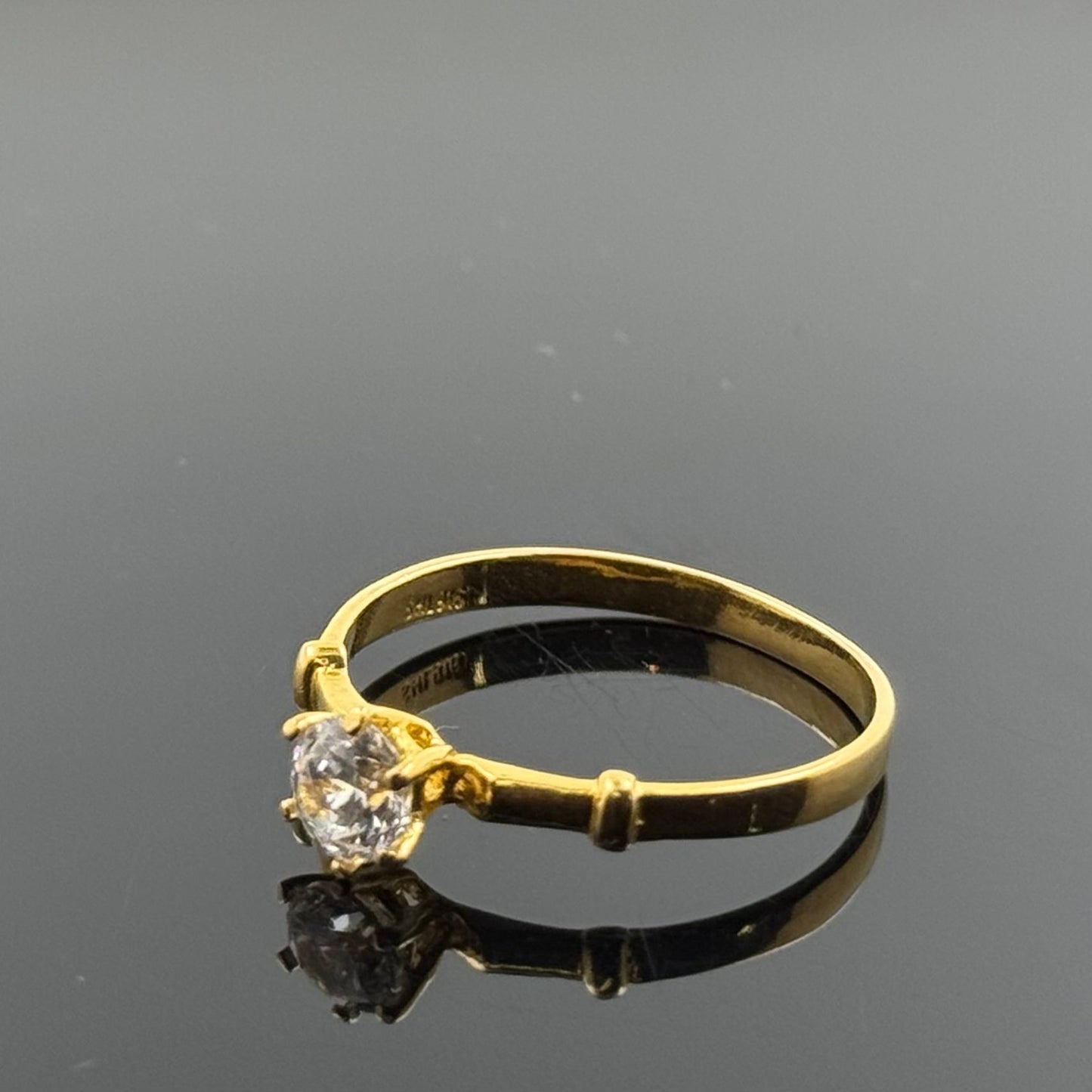 22k Solid Gold Ladies Simple Ring GR416