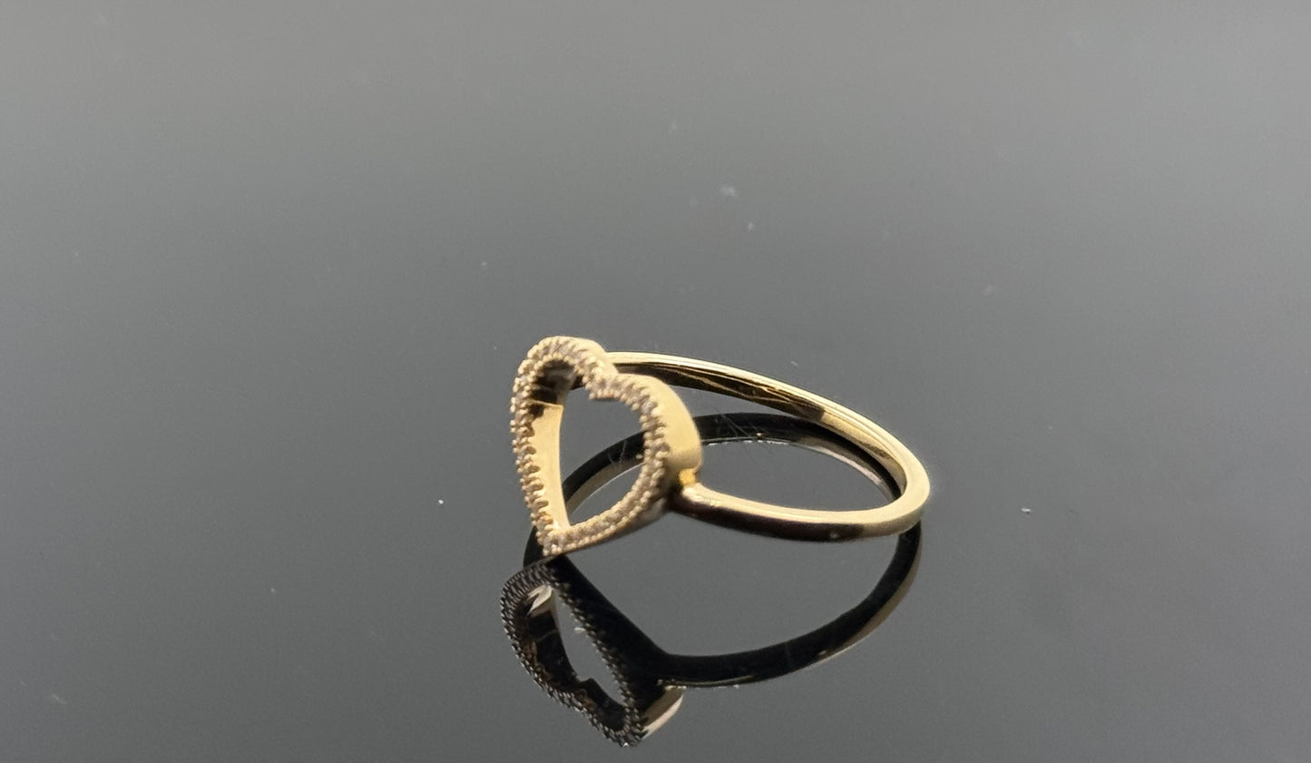 18k Solid Gold Ladies Simple Ring GR493