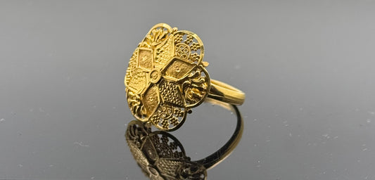 22k Solid Gold Ladies Simple Ring GR501