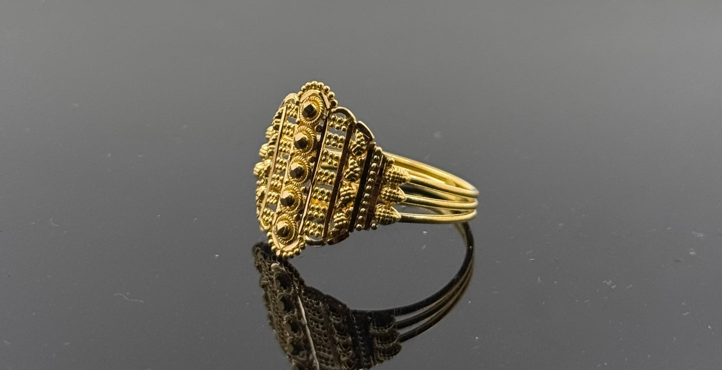 22k Solid Gold Ladies Simple Ring GR503