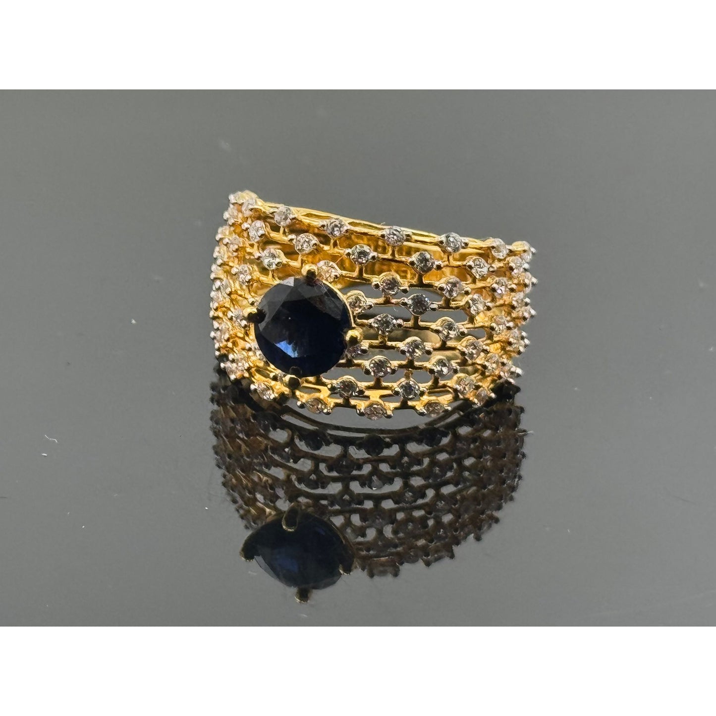 22k Solid Gold Ladies Simple Ring GR405
