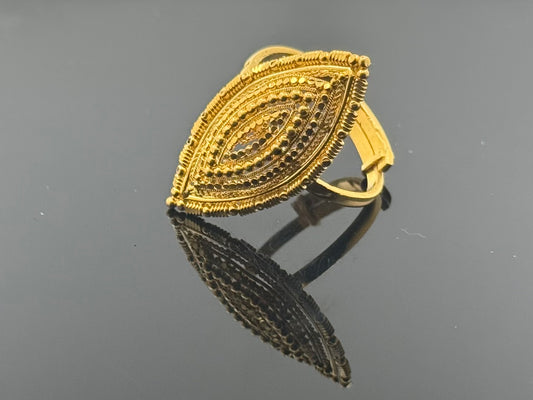 22k Solid Gold Ladies Simple Ring GR661