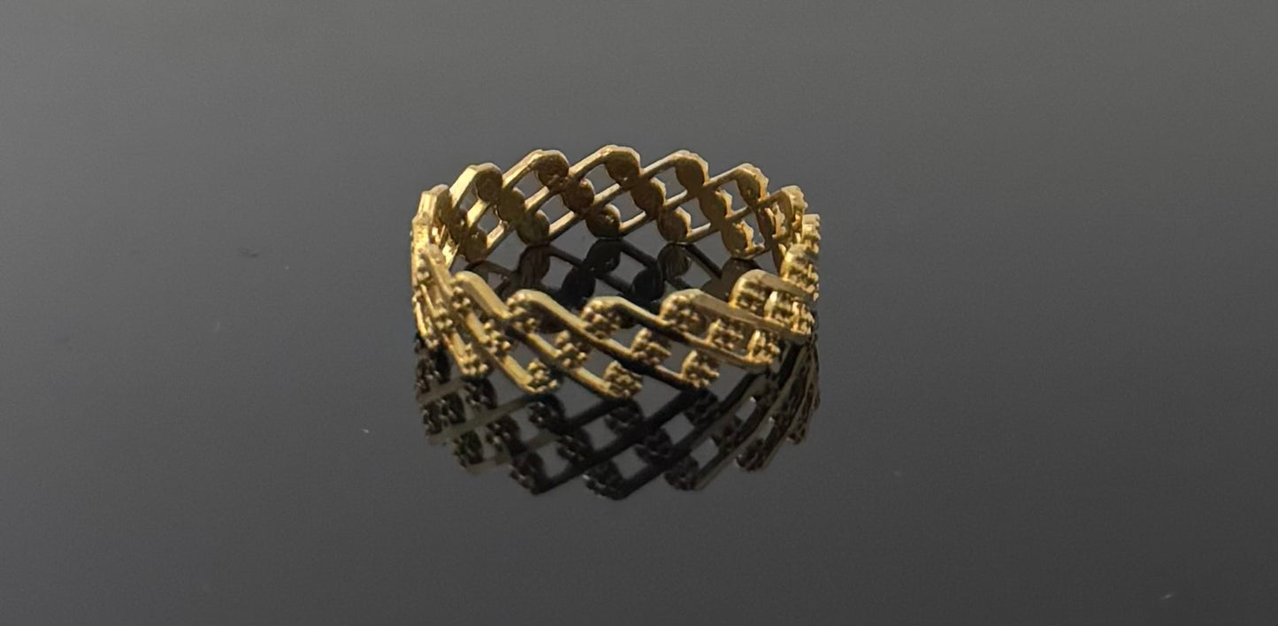 22k Solid Gold Ladies Simple Ring GR699