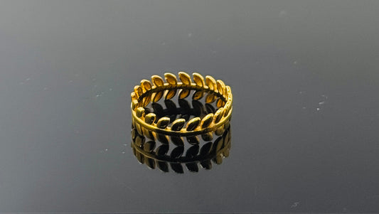 22k Solid Gold Ladies Simple Ring GR723