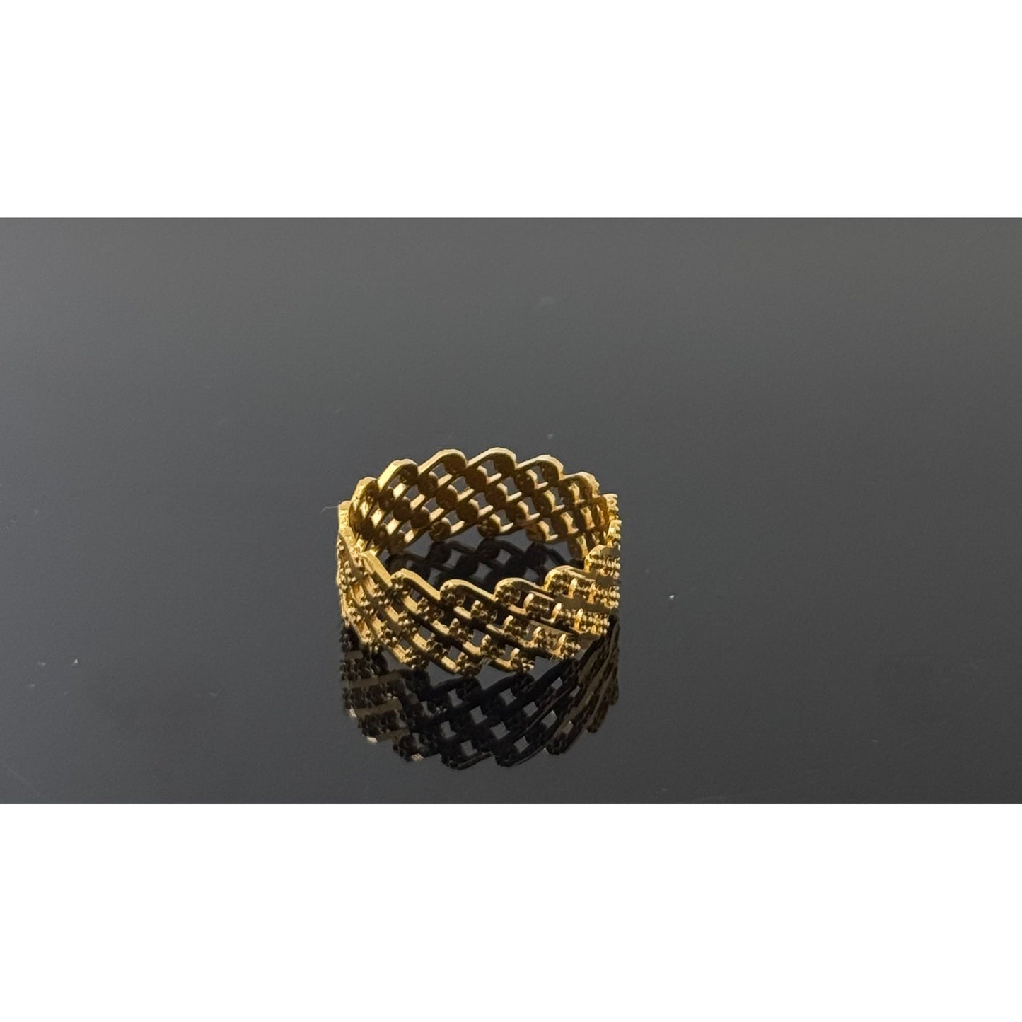 22k Solid Gold Ladies Simple Ring GR726