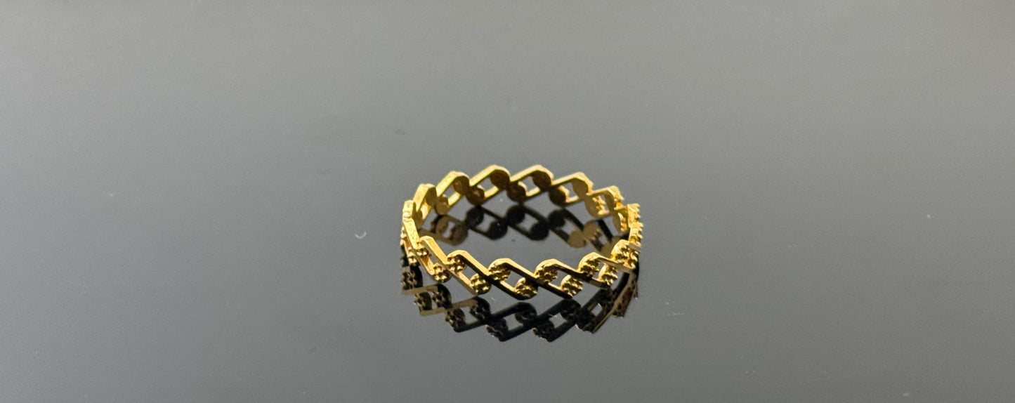 22k Solid Gold Ladies Simple Ring GR738