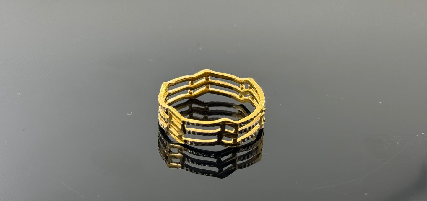 22k Solid Gold Ladies Simple Ring GR739