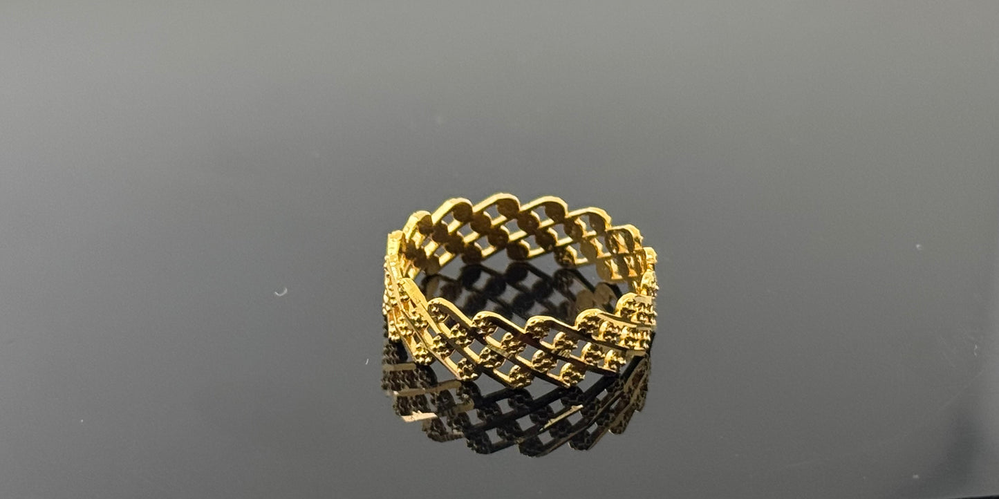 22k Solid Gold Ladies Simple Ring GR745