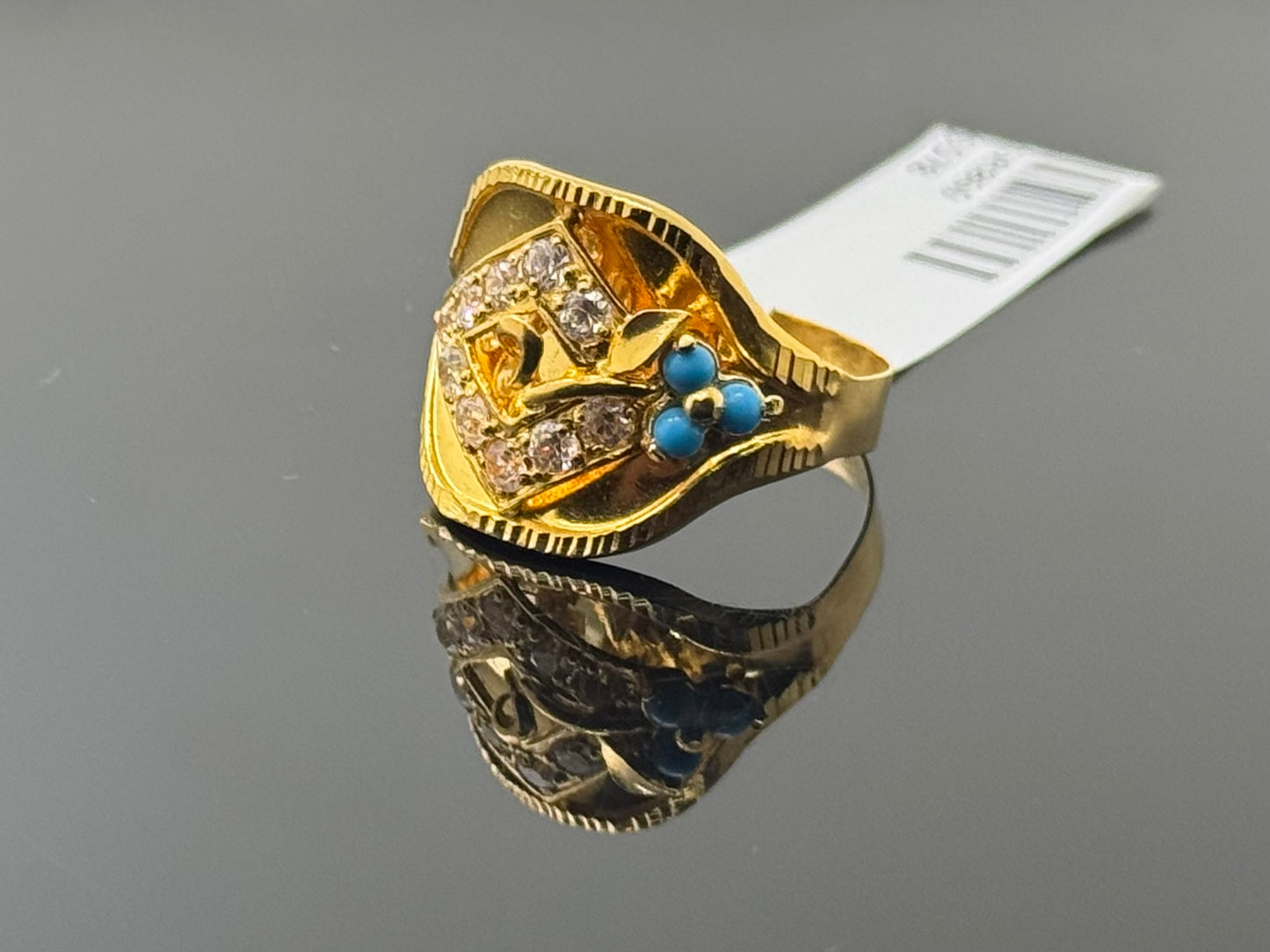 21k Solid Gold Ladies Simple Ring GR860