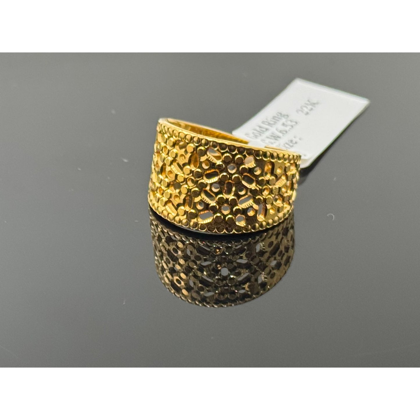 22k Solid Gold Ladies Simple Ring GR879