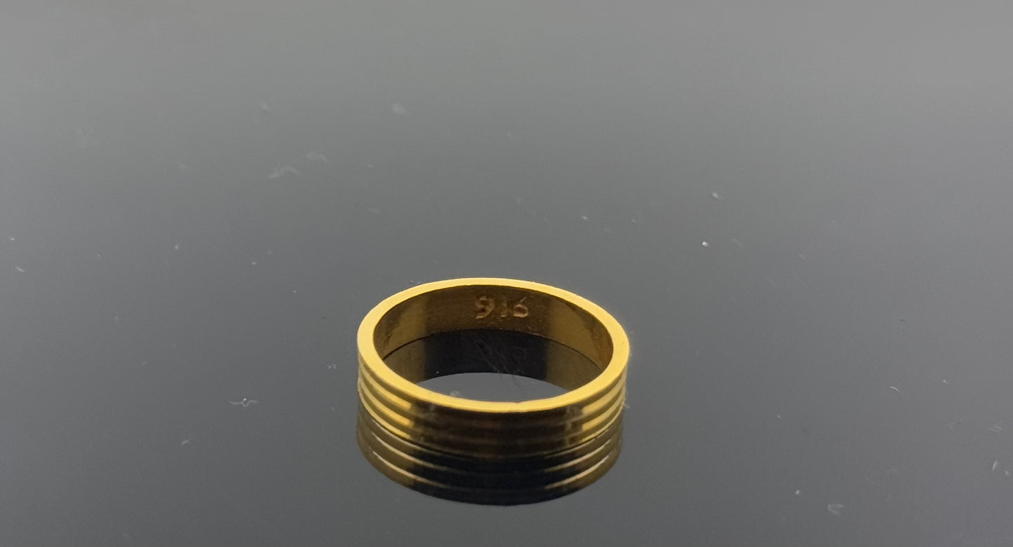 22k Solid Gold Ladies Simple Ring GR951