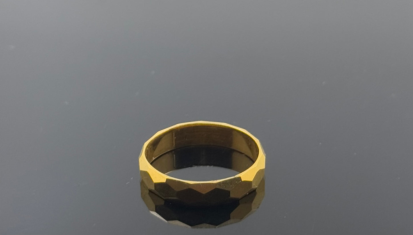 22k Solid Gold Ladies Simple Ring GR956