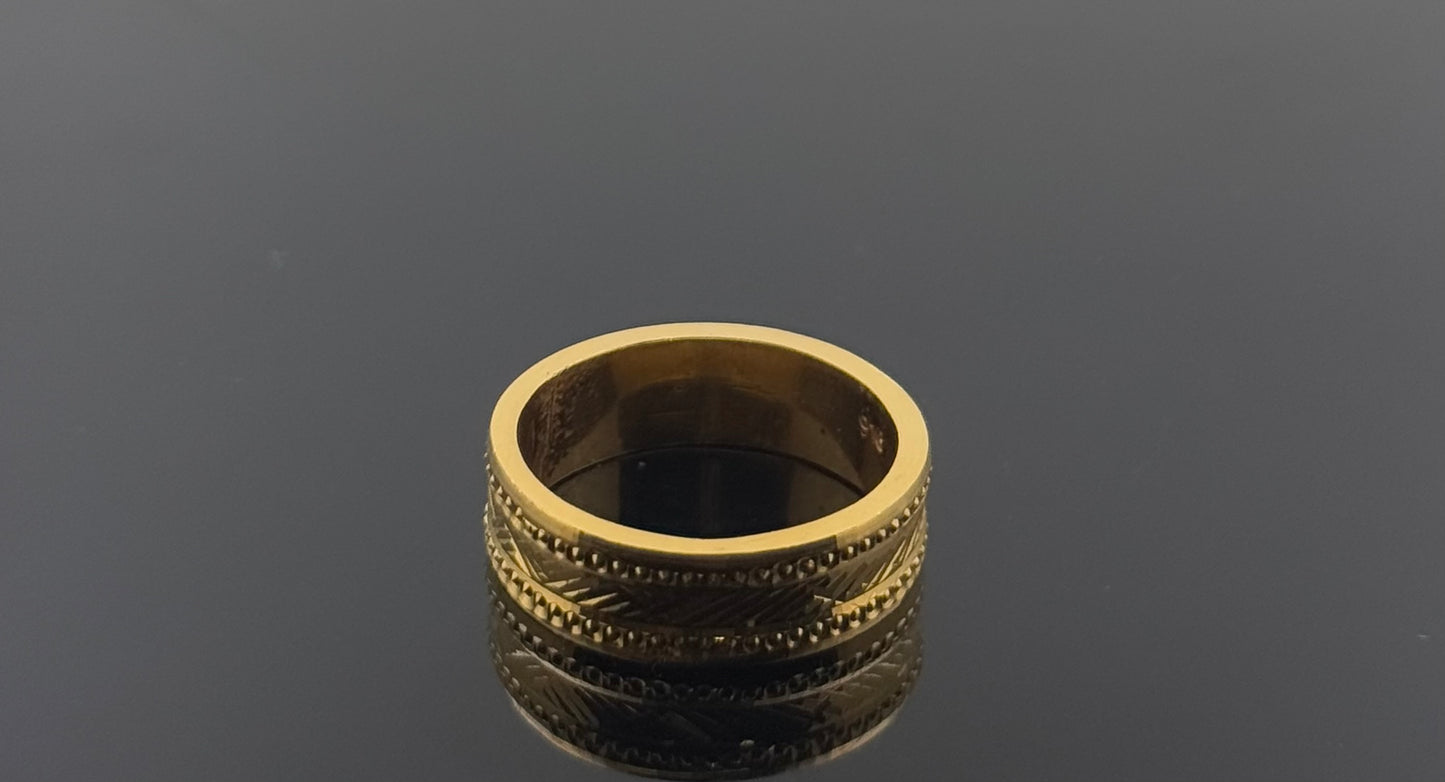22k Solid Gold Ladies Simple Ring GR979