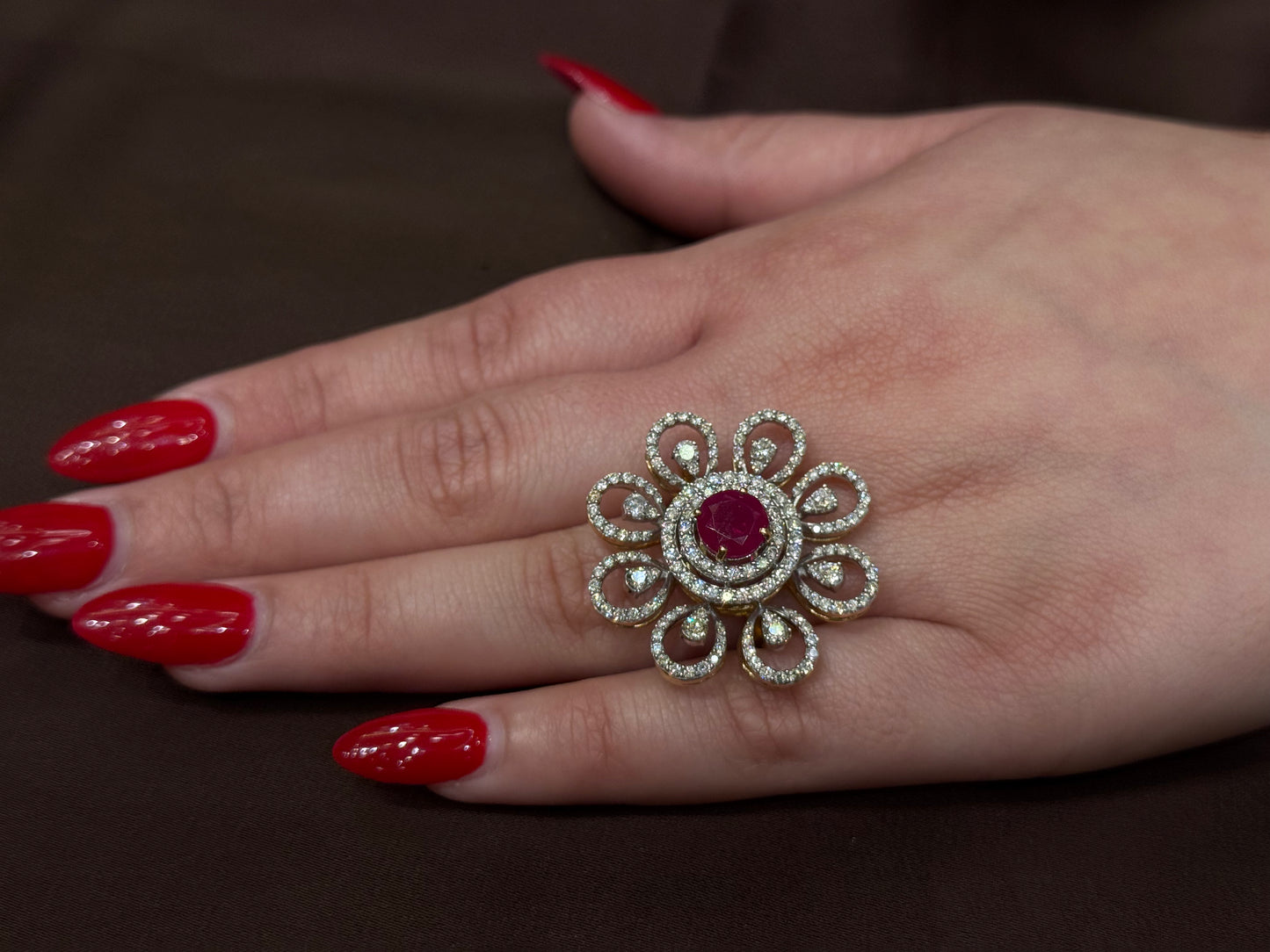 Natural Diamond Cocktail Ring DR441