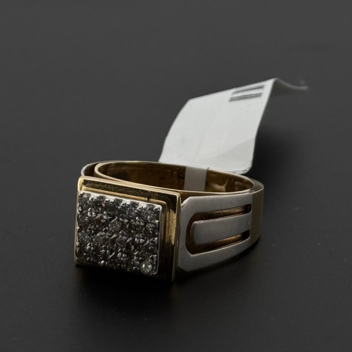 Natural Diamond Men Signet Ring DR280