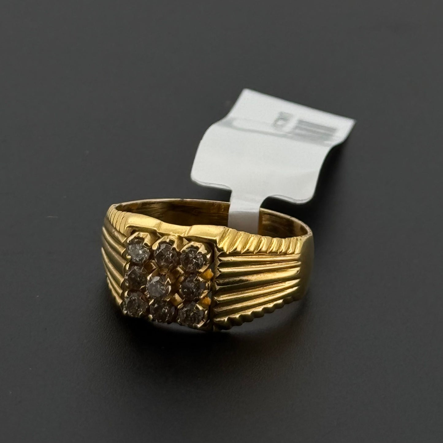 Natural Diamond Men Signet Ring DR284