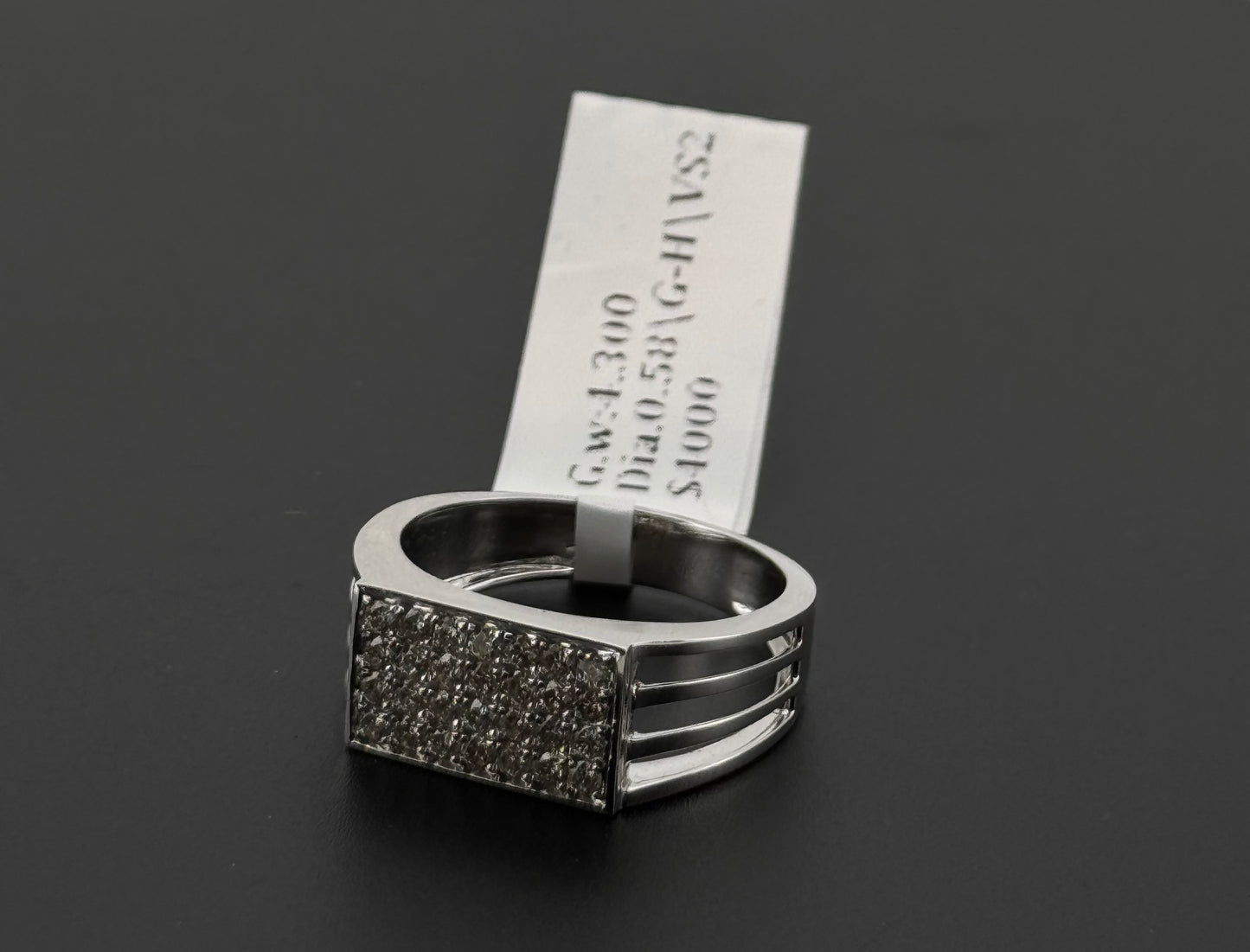 Natural Diamond Men Signet Ring DR273
