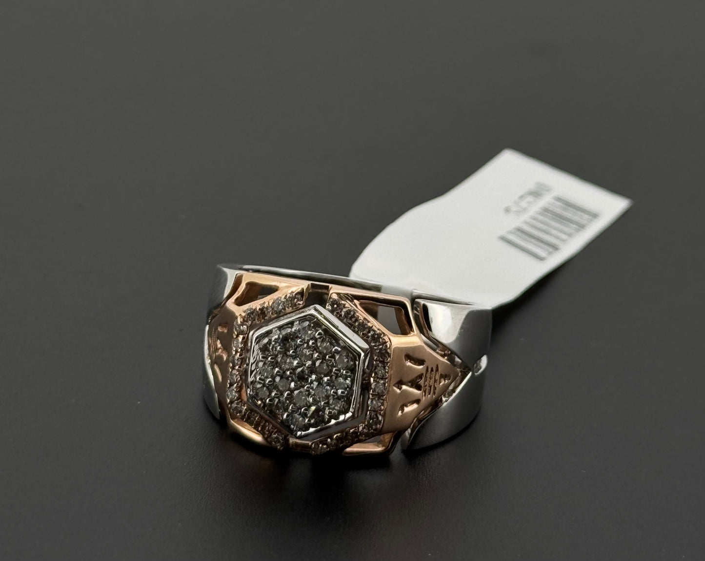 Natural Diamond Men Signet Ring DR275