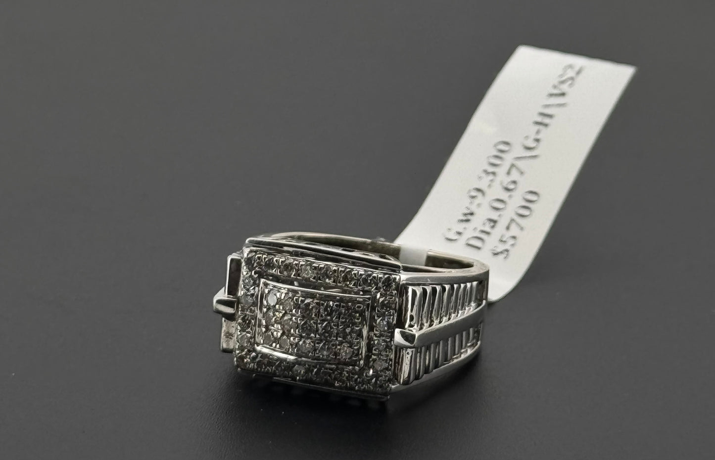 Natural Diamond Men Signet Ring DR265