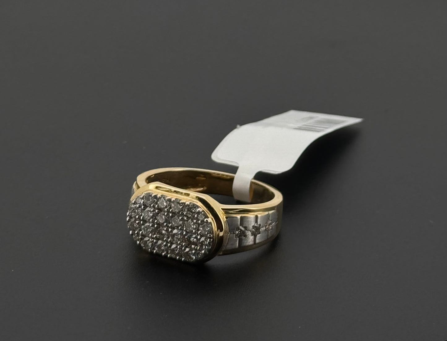Natural Diamond Men Signet Ring DR277