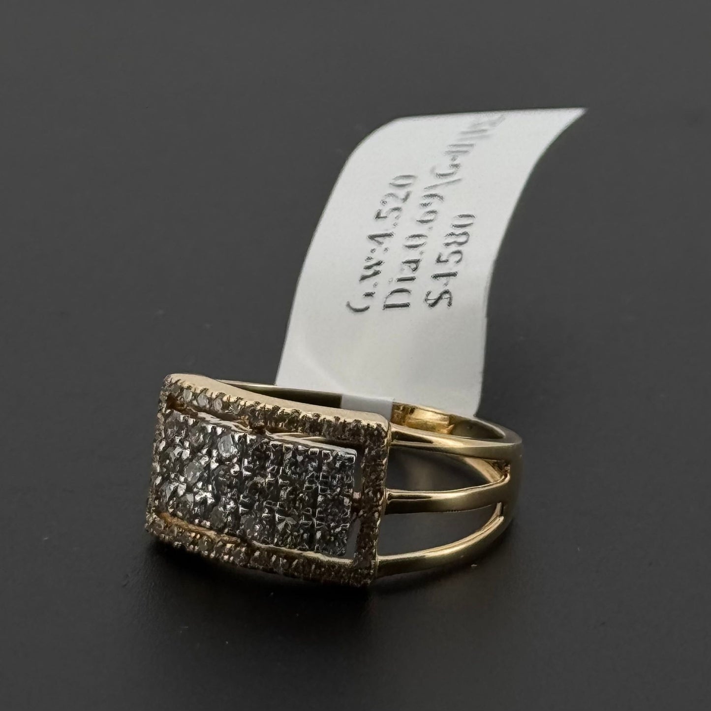 Natural Diamond Men Signet Ring DR289