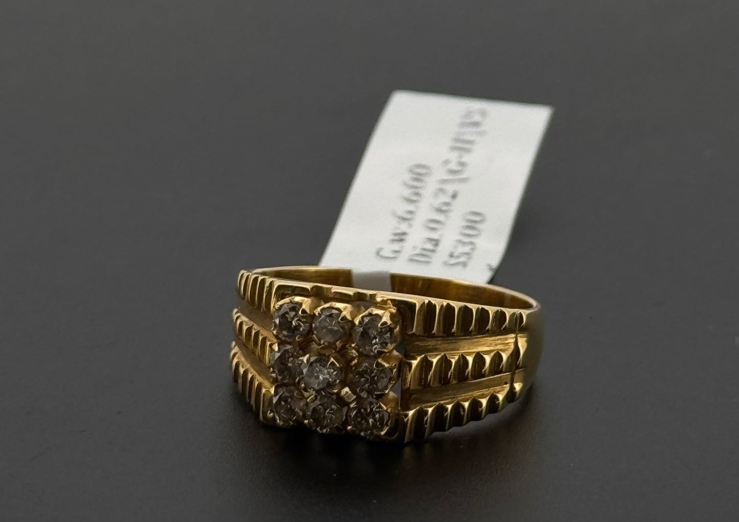 Natural Diamond Men Signet Ring DR456