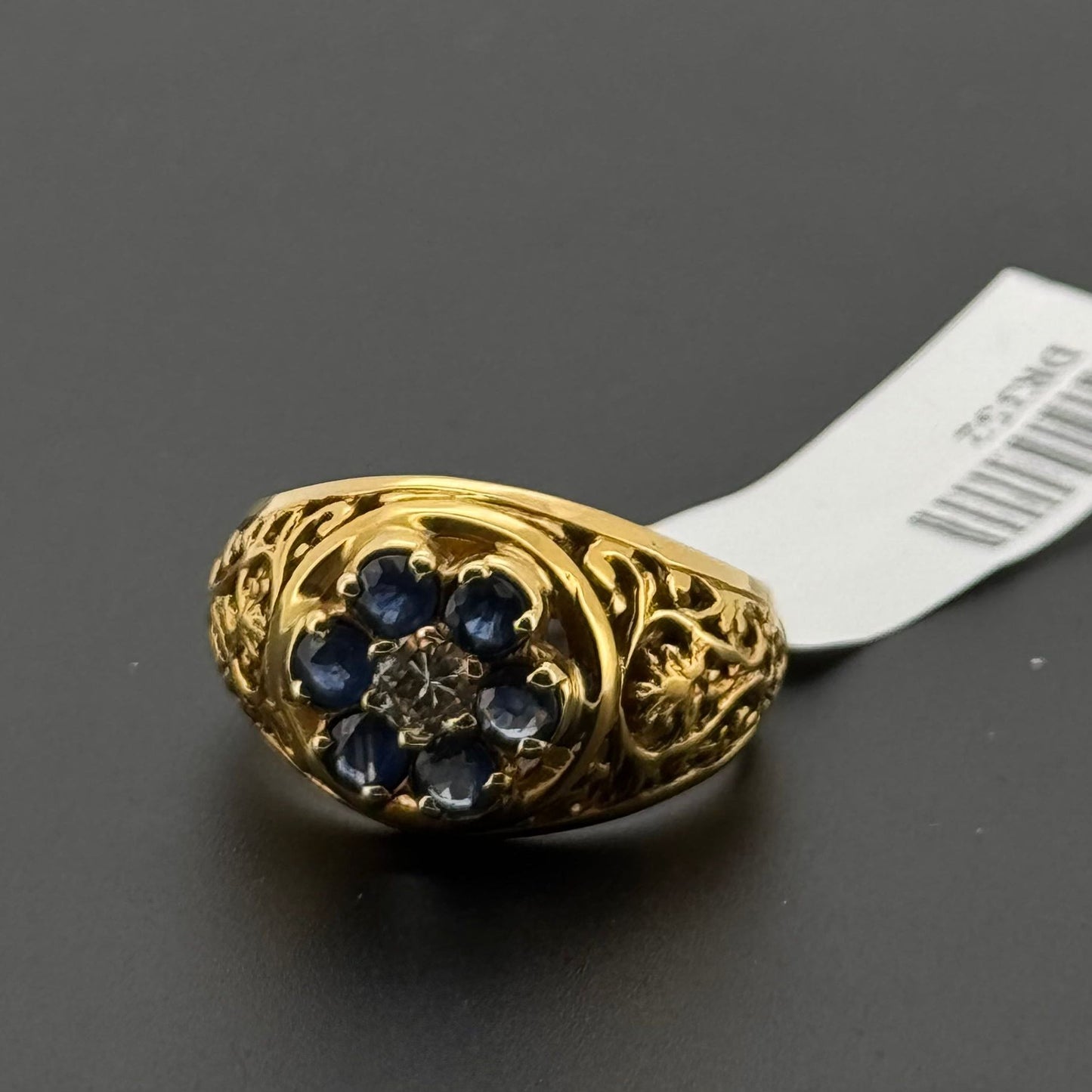 Natural Diamond Men Blue Sapphire Ring DR352