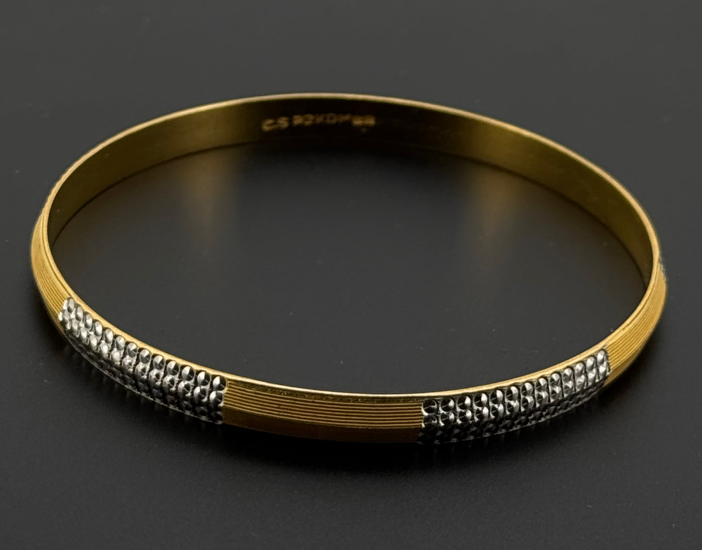 22k Solid Gold Equisite Two Tone Bangles BG33