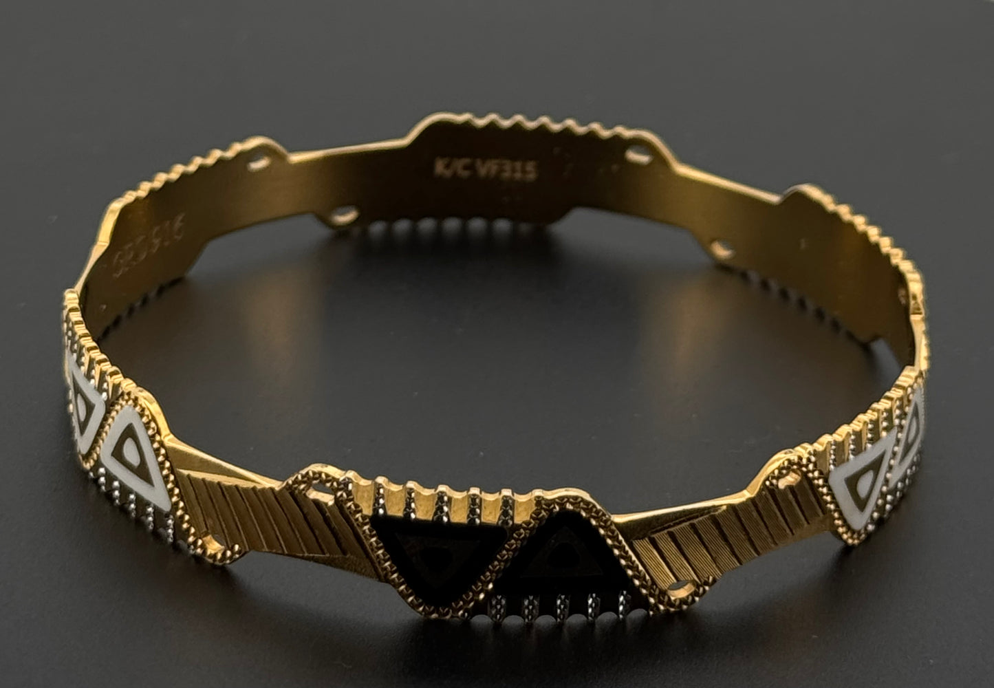 22k Solid Gold Equisite Two Tone Bangles BG36