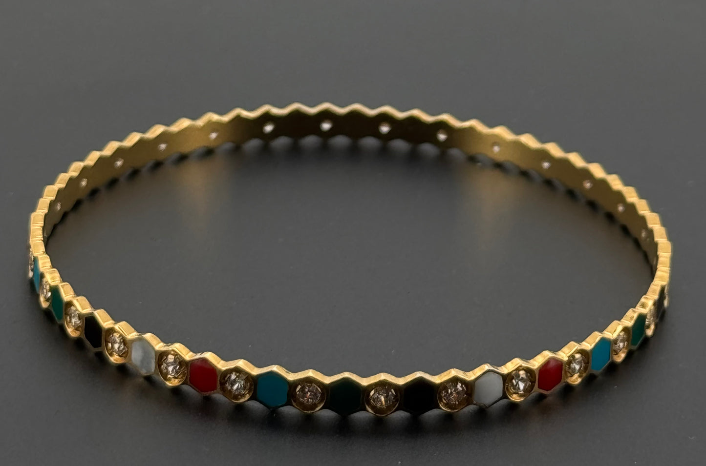 22k Solid Gold Equisite Two Tone Bangles BG42