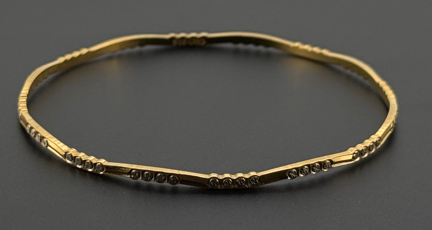 22k Solid Gold Equisite Two Tone Bangles BG54
