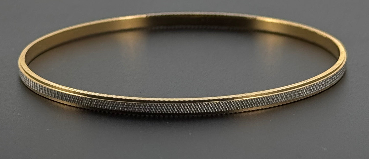 22k Solid Gold Equisite Two Tone Bangles BG77