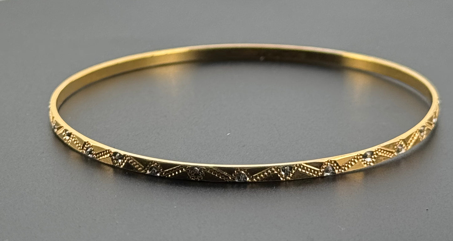 22k Solid Gold Equisite Two Tone Bangles BG91