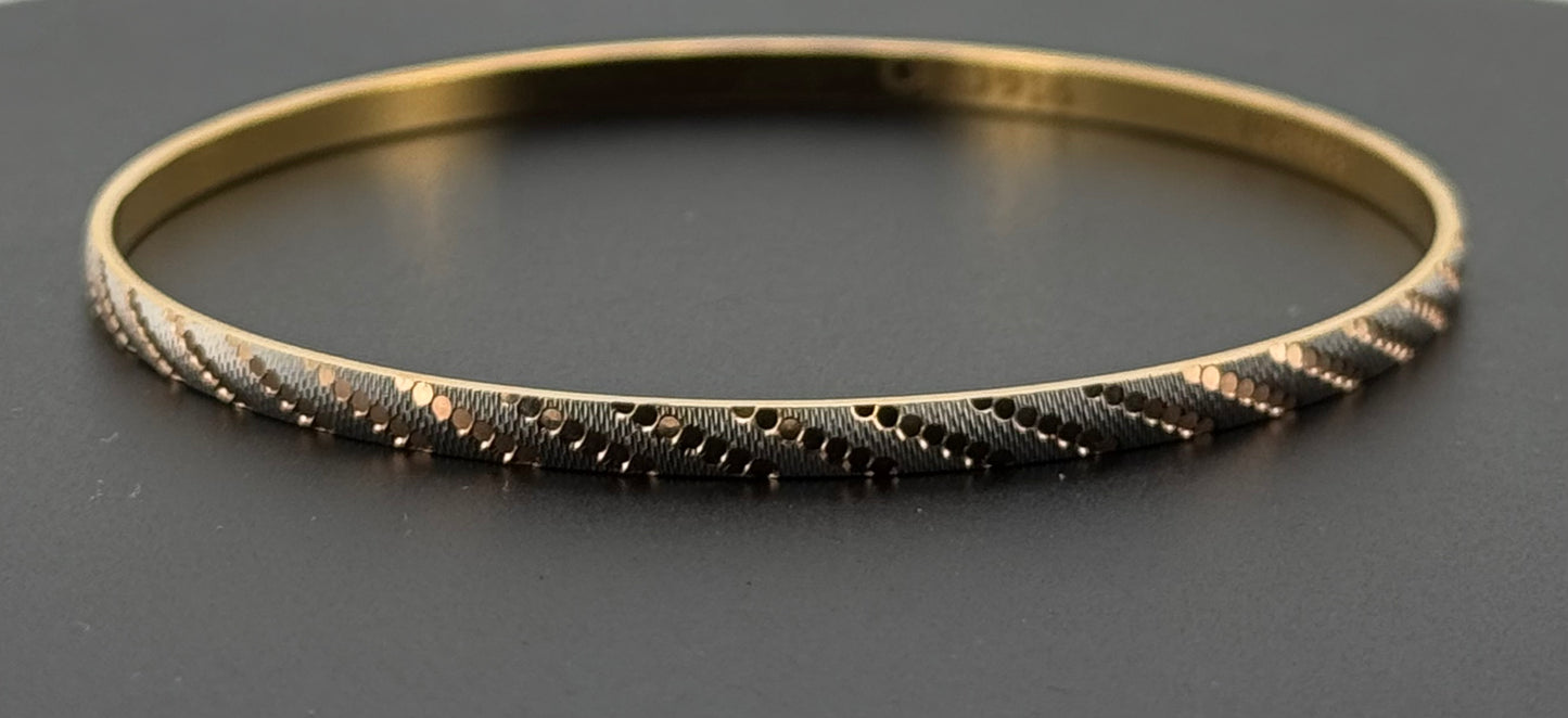 22k Solid Gold Equisite Two Tone Bangles BG93