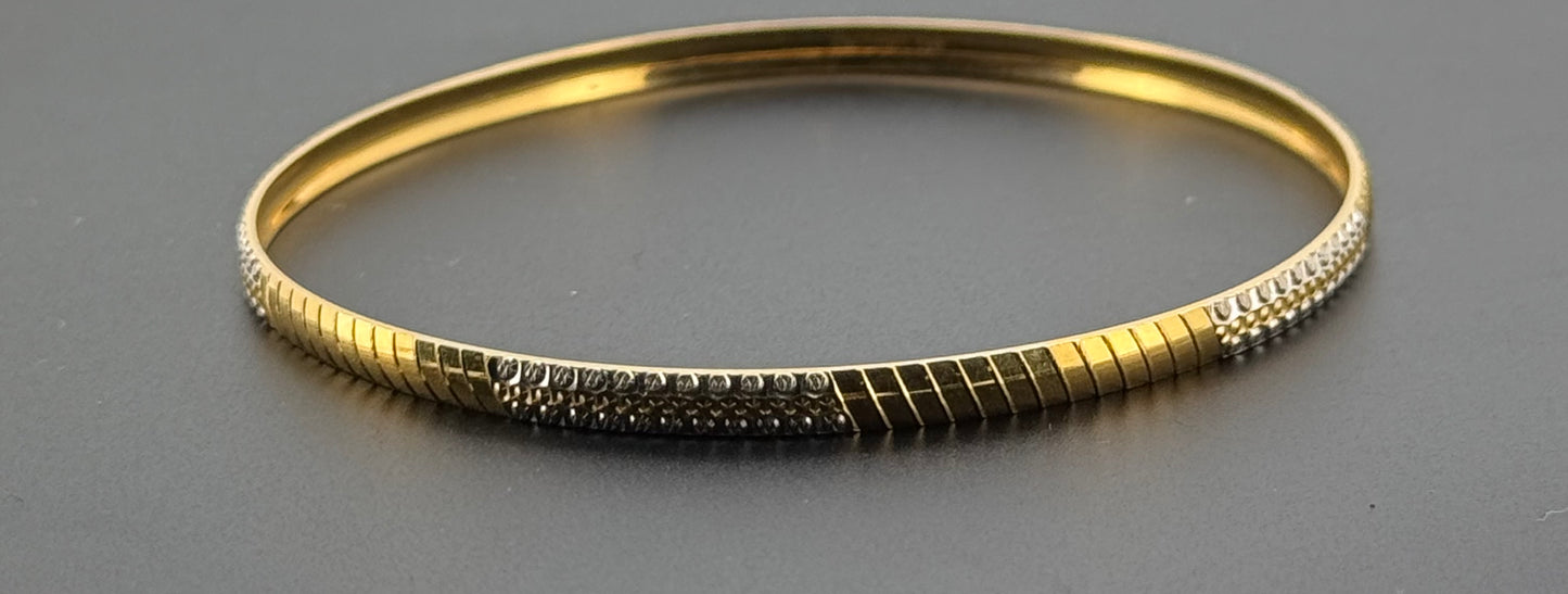 22k Solid Gold Equisite Two Tone Bangles BG97