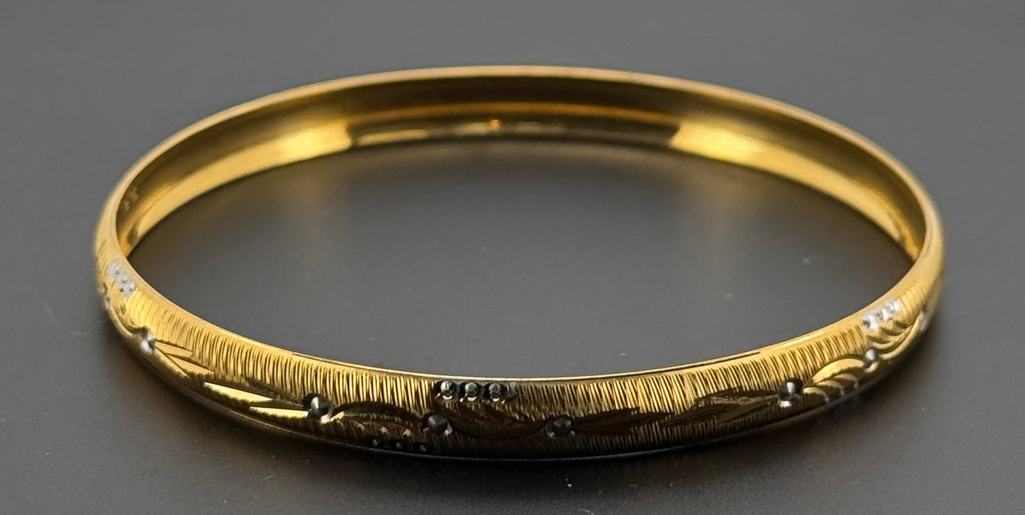 22k Solid Gold Equisite Two Tone Bangles BG107