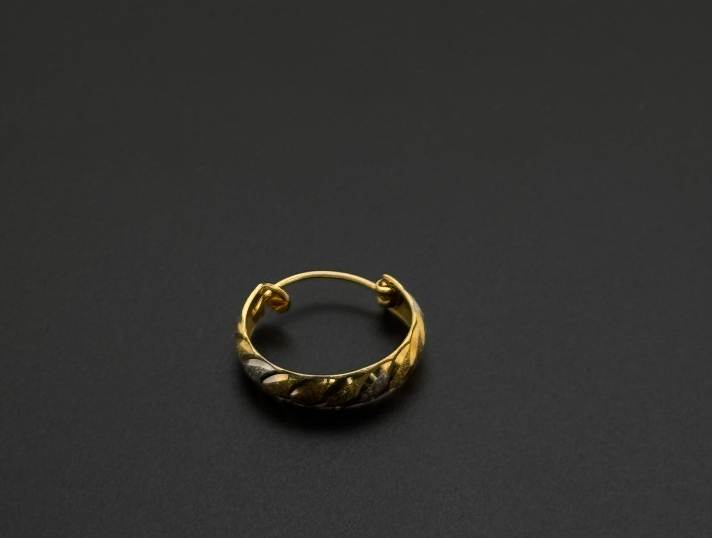 21K Classic Diamond Cut Hoop Earrings ME107