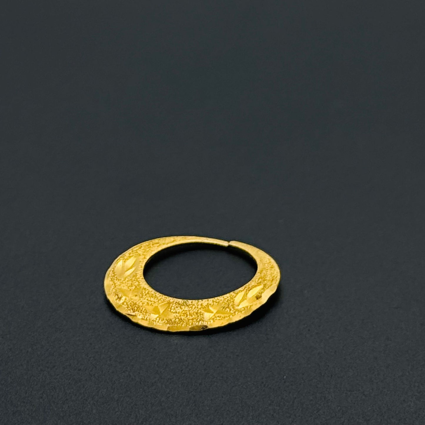 22K Classic Diamond Cut Hoop Earrings ME64