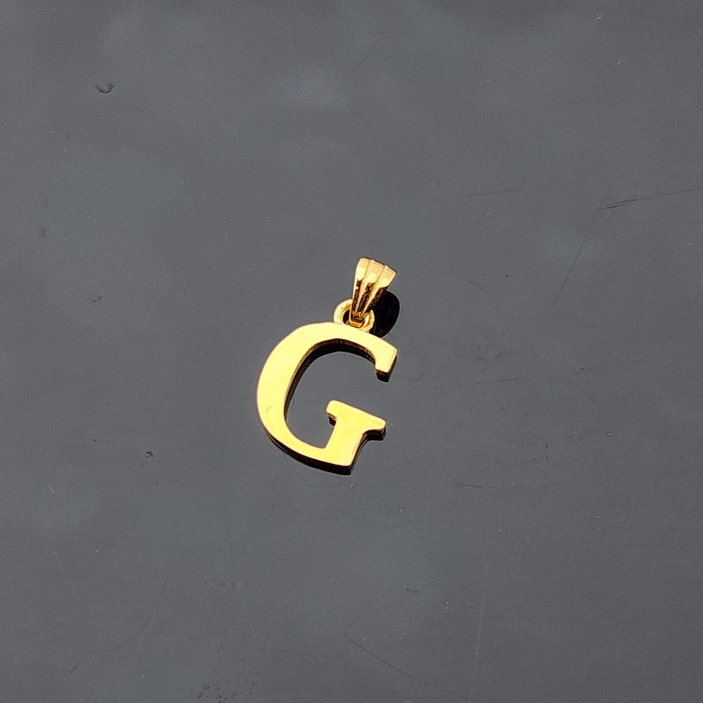 22K Solid Gold Letter Pendant P1530