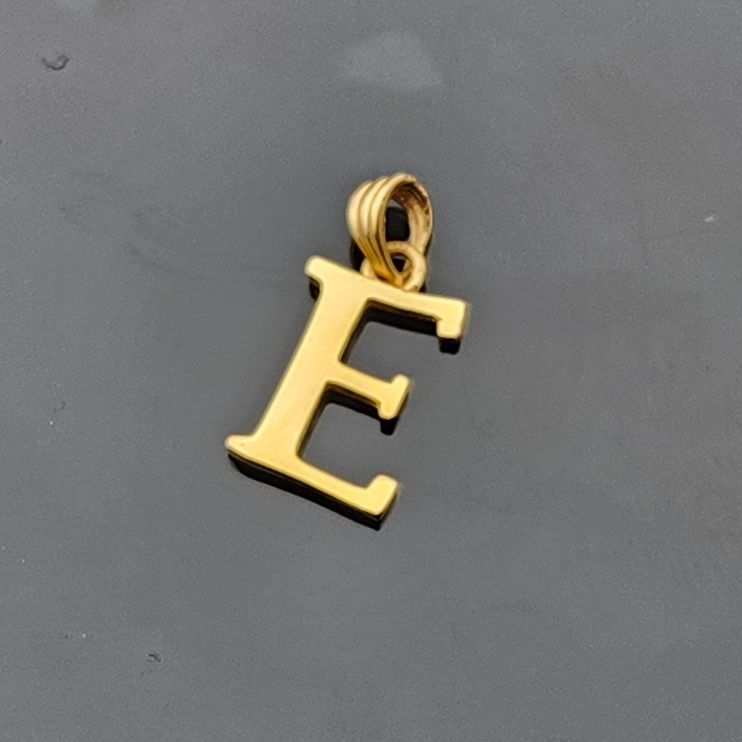 22K Solid Gold Letter Pendant P1539
