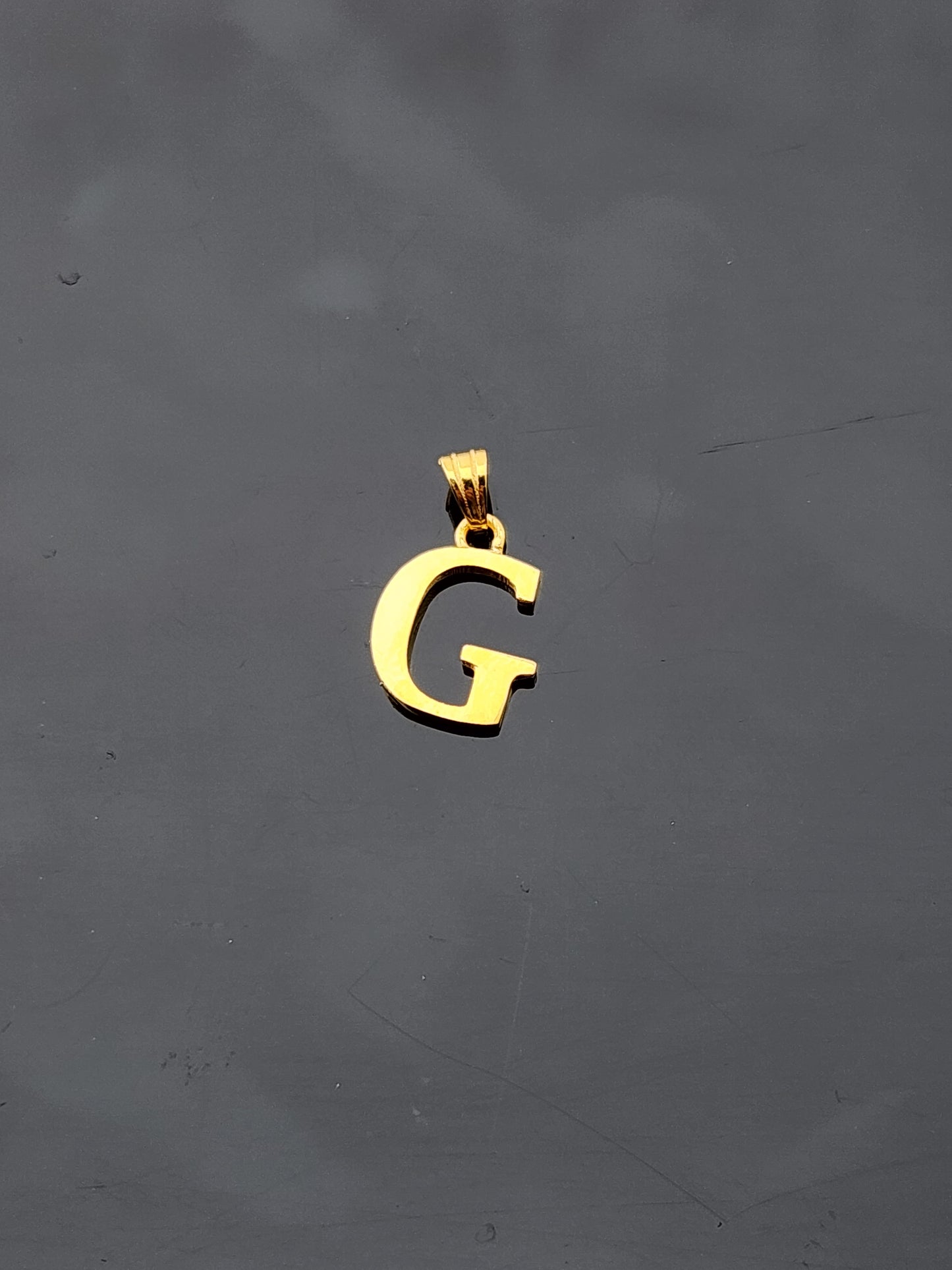 22K Solid Gold Letter Pendant P1547