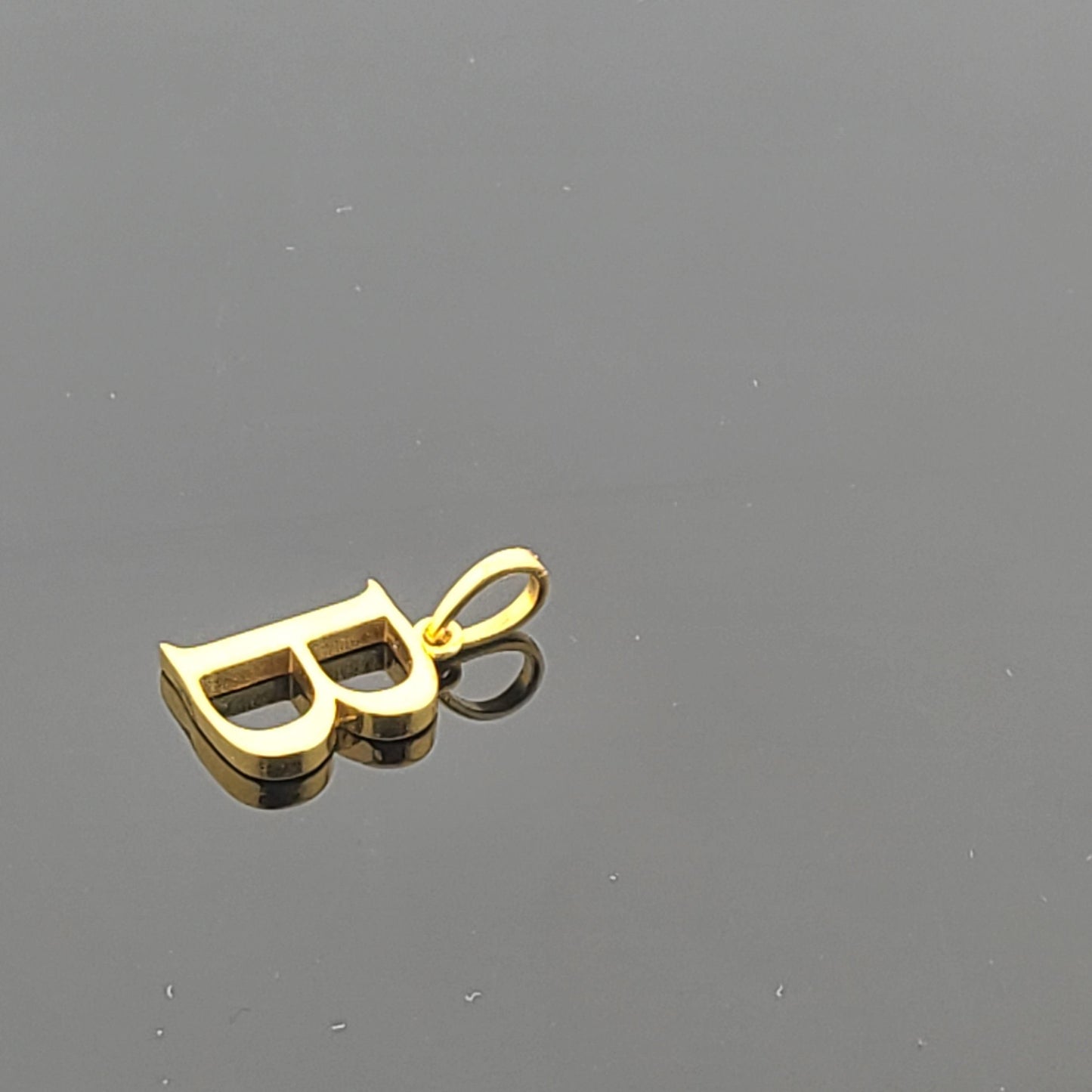 22K Solid Gold Letter Pendant P1549
