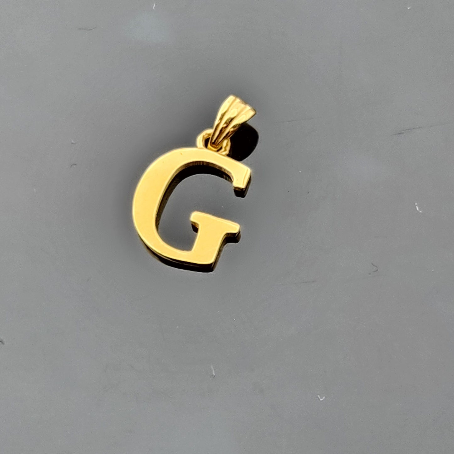 22K Solid Gold Letter Pendant P1559