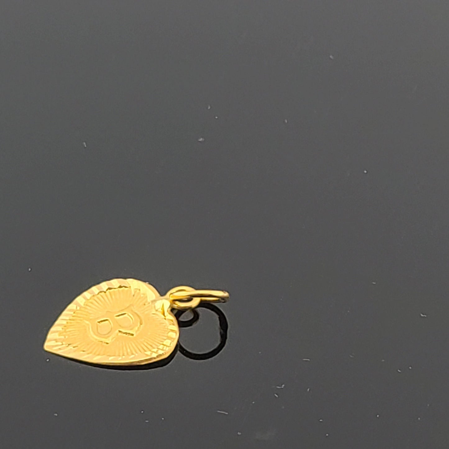 22K Solid Gold Letter Pendant P1648