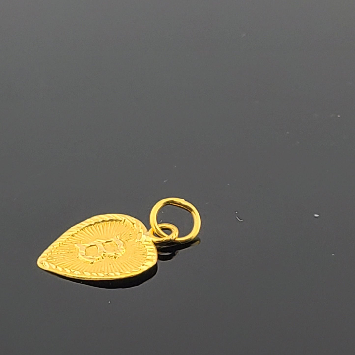 22K Solid Gold Letter Pendant P1651