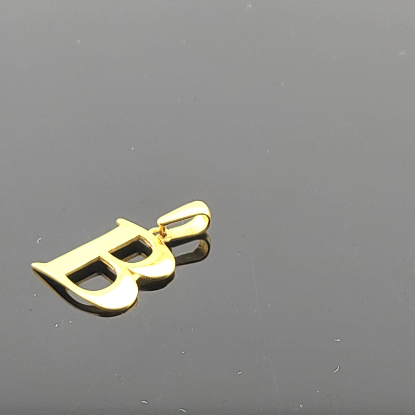 21K Solid Gold Letter Pendant P1658