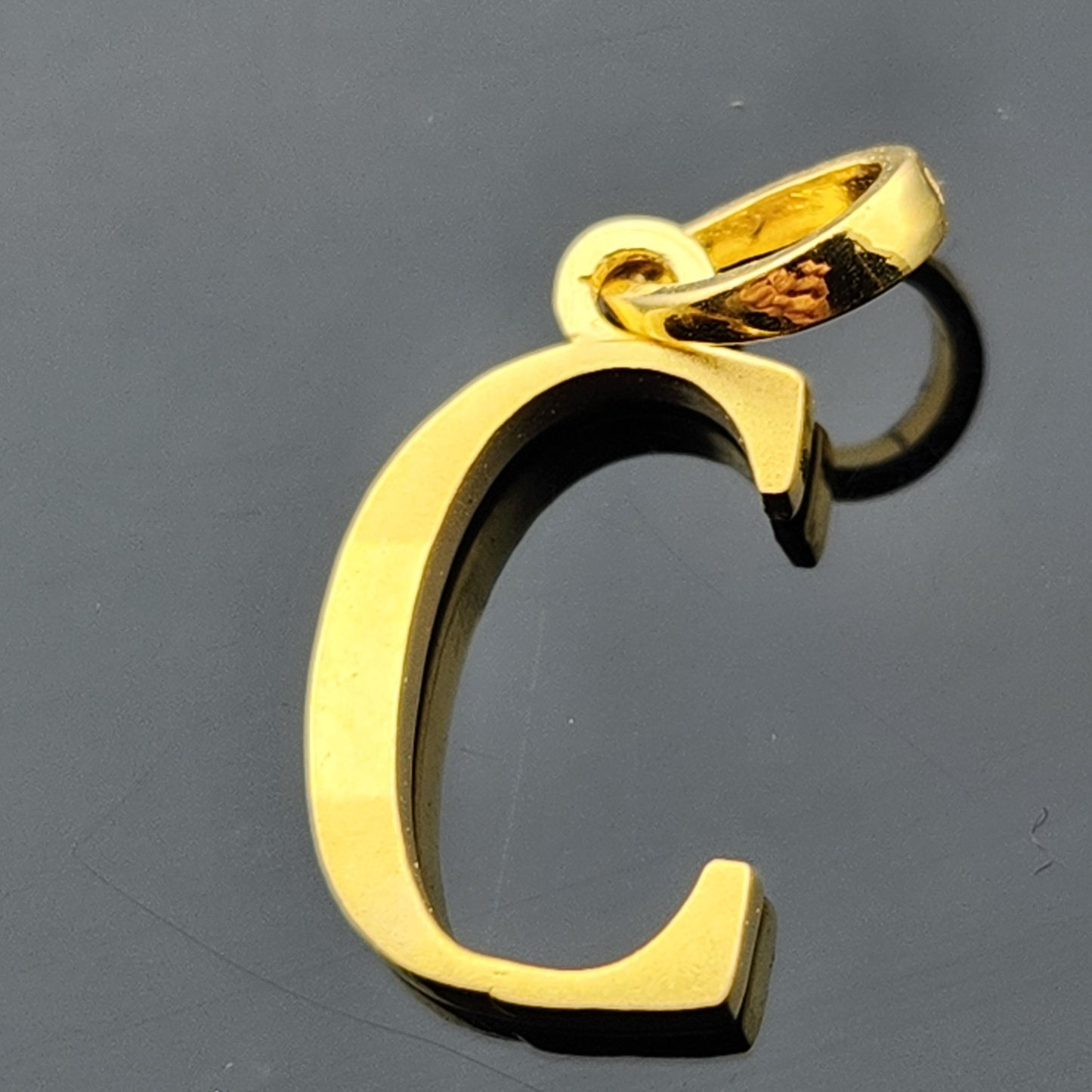 22K Solid Gold Letter Pendant P1677