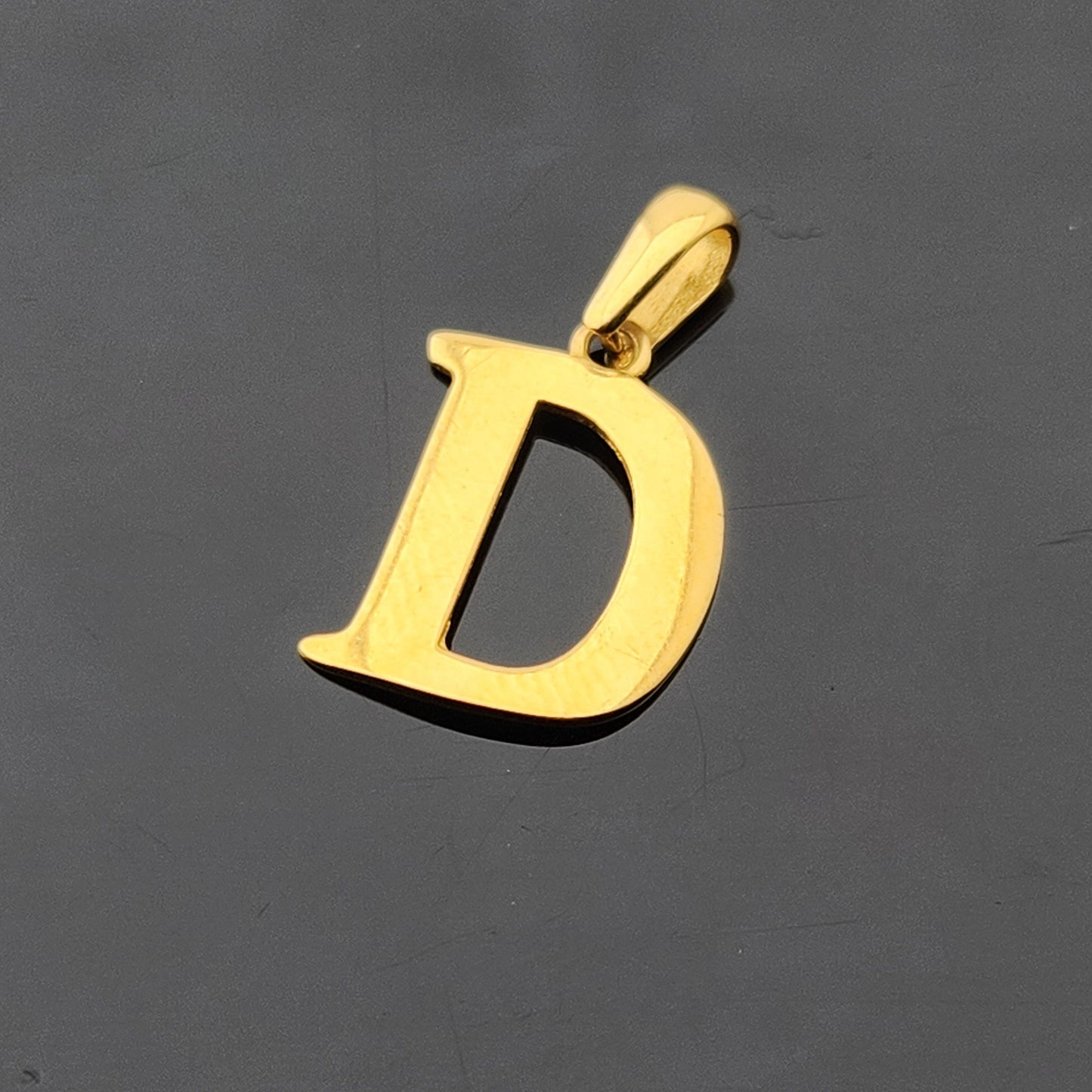 21K Solid Gold Letter Pendant P1705