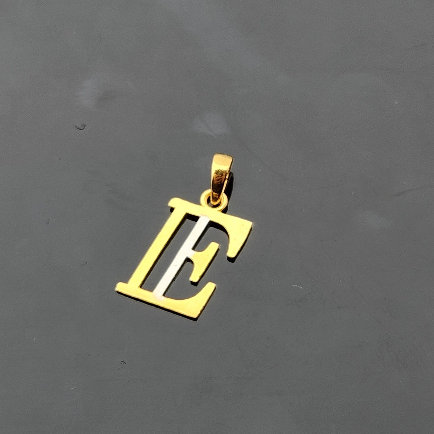 22K Solid Gold Letter Pendant P1707