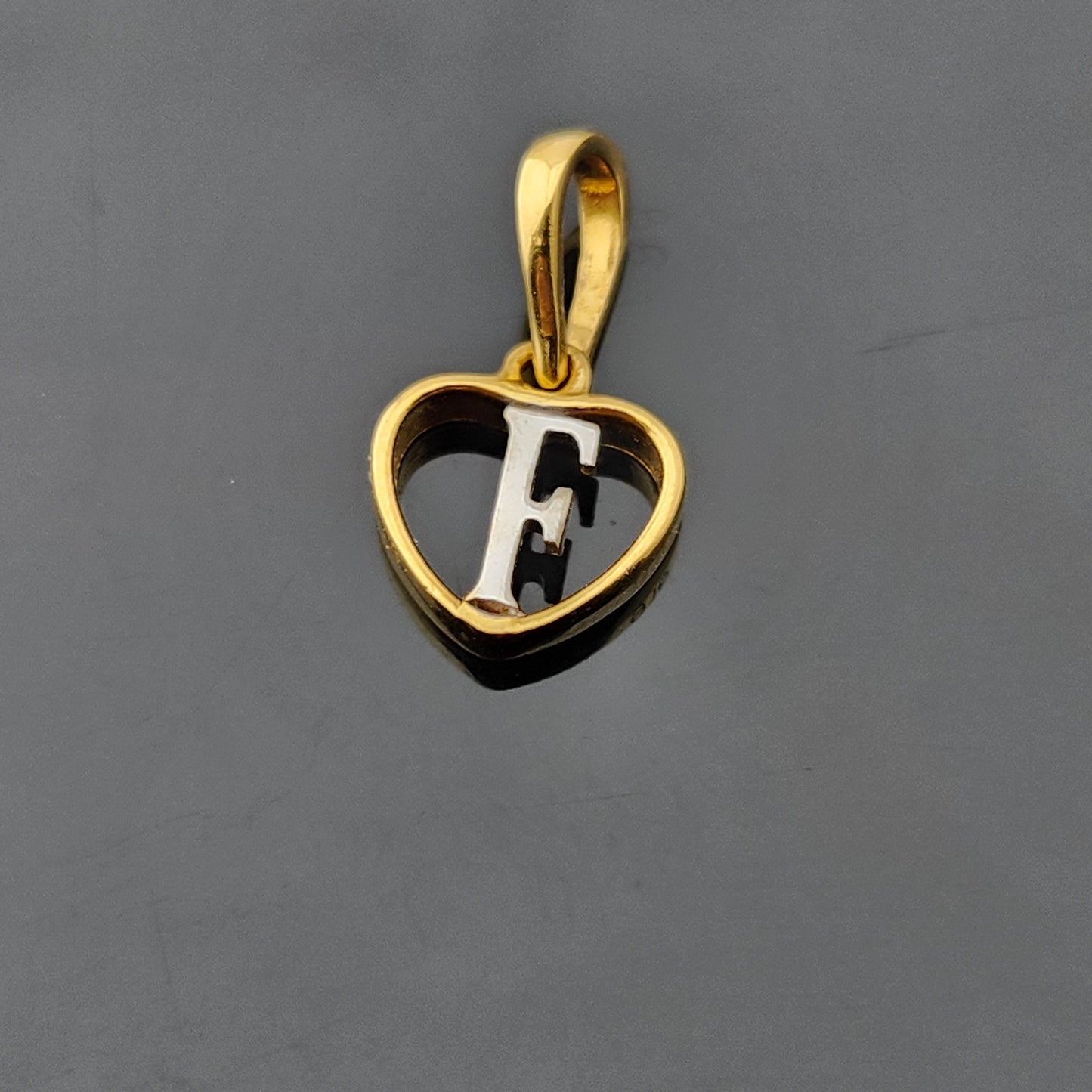 22K Solid Gold Letter Pendant P1727